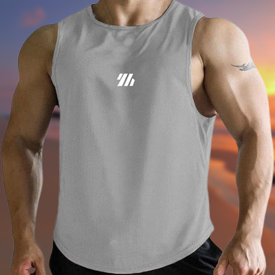 Débardeur homme sport - BodybuildingTankTops™ - Gris clair