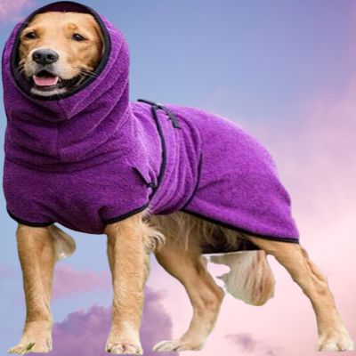 Peignoir pour Chien - DogTowelRobe™ - Mauve