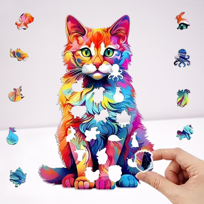 Puzzle En Bois - WoodenPuzzleColorCat™