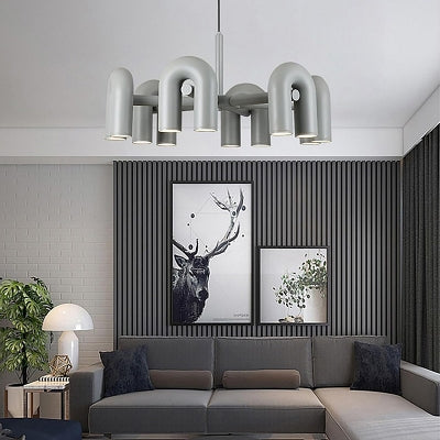 Lustre Plafond - CreativeU-shapedChandelier™ - Gris
