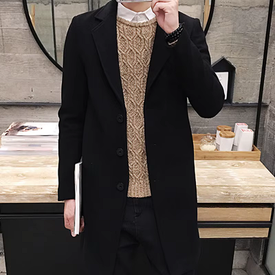 Manteau Long Homme - NewLongCottonCoat™ - Noir