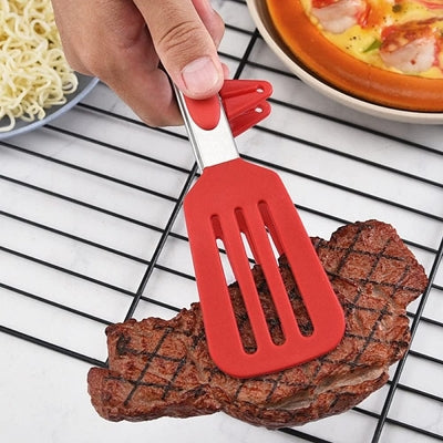 Pince cuisine - SiliconeFoodTongs™ - Rectangle Rouge