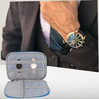 Sac de Rangement pour Bracelets de Montre - WatchStrapCase™ - Bleu clair