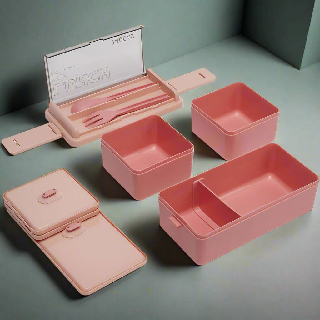 DoubleLayerPortableLunchBox™ - Rose