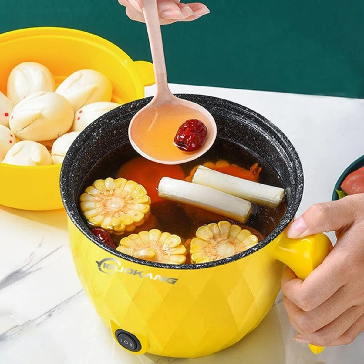Cuiseur à Riz - RiceNGo™ - Jaune Double