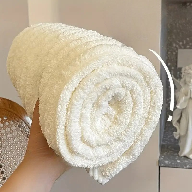 Serviette de Bain - CoralVelourBathTowel™ - Blanc