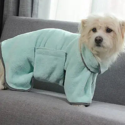 Peignoir pour Chien - DogMicrofiberBathrobe™ - Vert