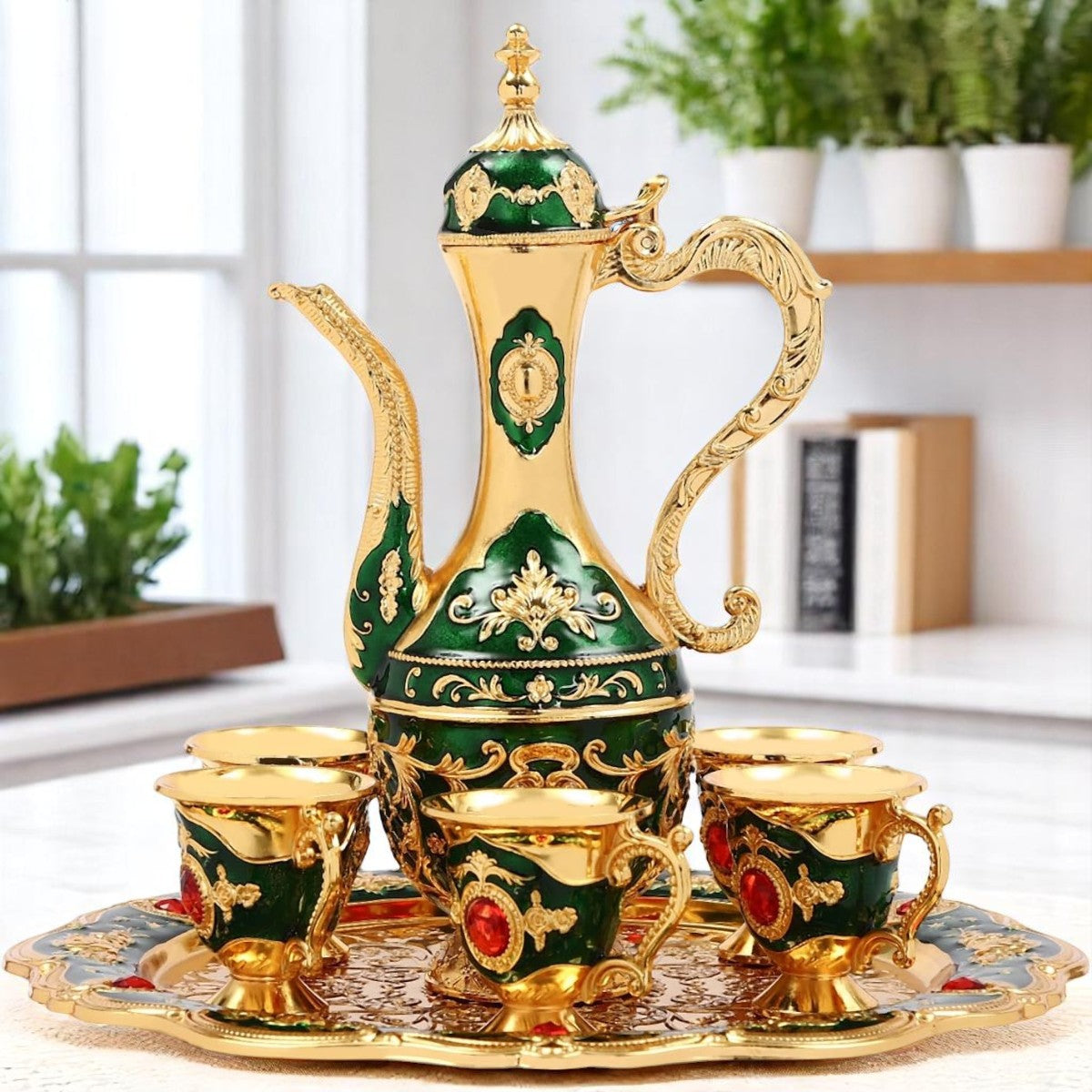 Cafetière Turque - VintageTurkCoffeeSet™ - Vert & Doré