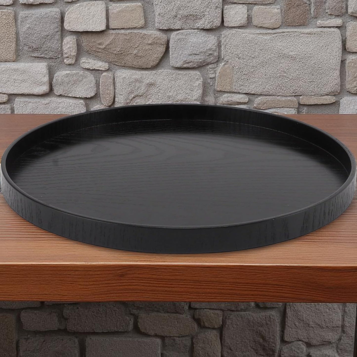 Plateau de Service - WoodCircleTray™ - Noir