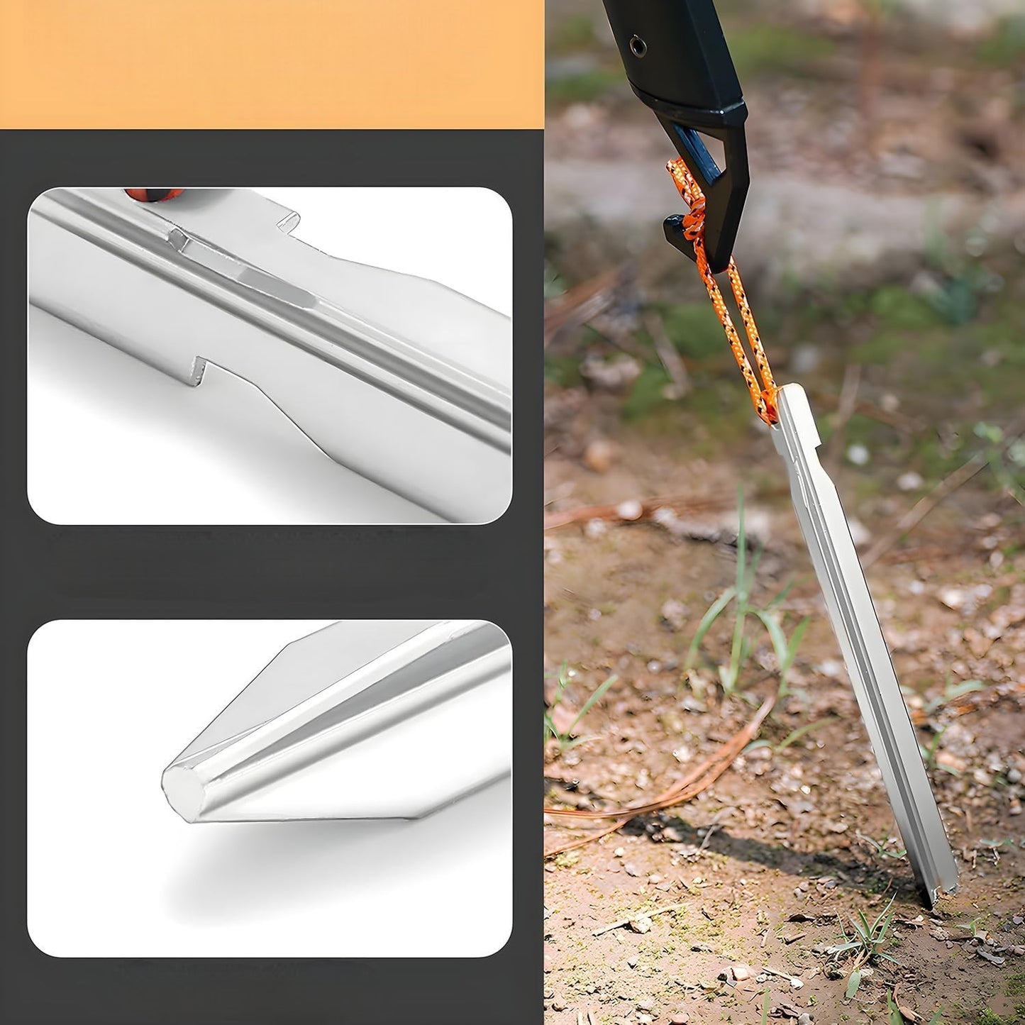 Piquet de Tente - TrailHold™ - Argenté