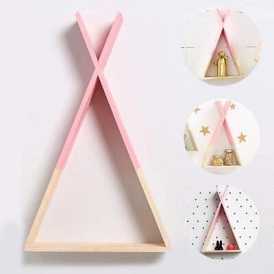 Etagère murale - TriangleWoodenShelf™ - Rose