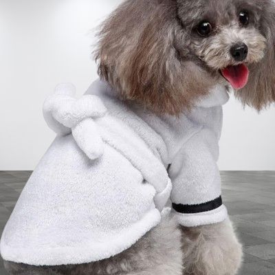Peignoir pour Chien - DogBathrobe™ - Blanc