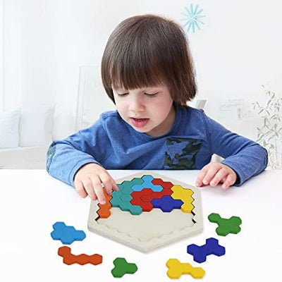Puzzle en Bois - HexaLogic™ - Multicolore