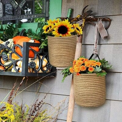 Panier mural - WallHangingFlowerBasket™ - Marron