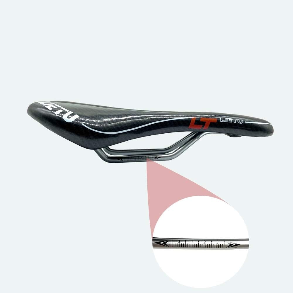 Selle de Vélo - BicycleSaddle™ - Fibre de carbone Rouge