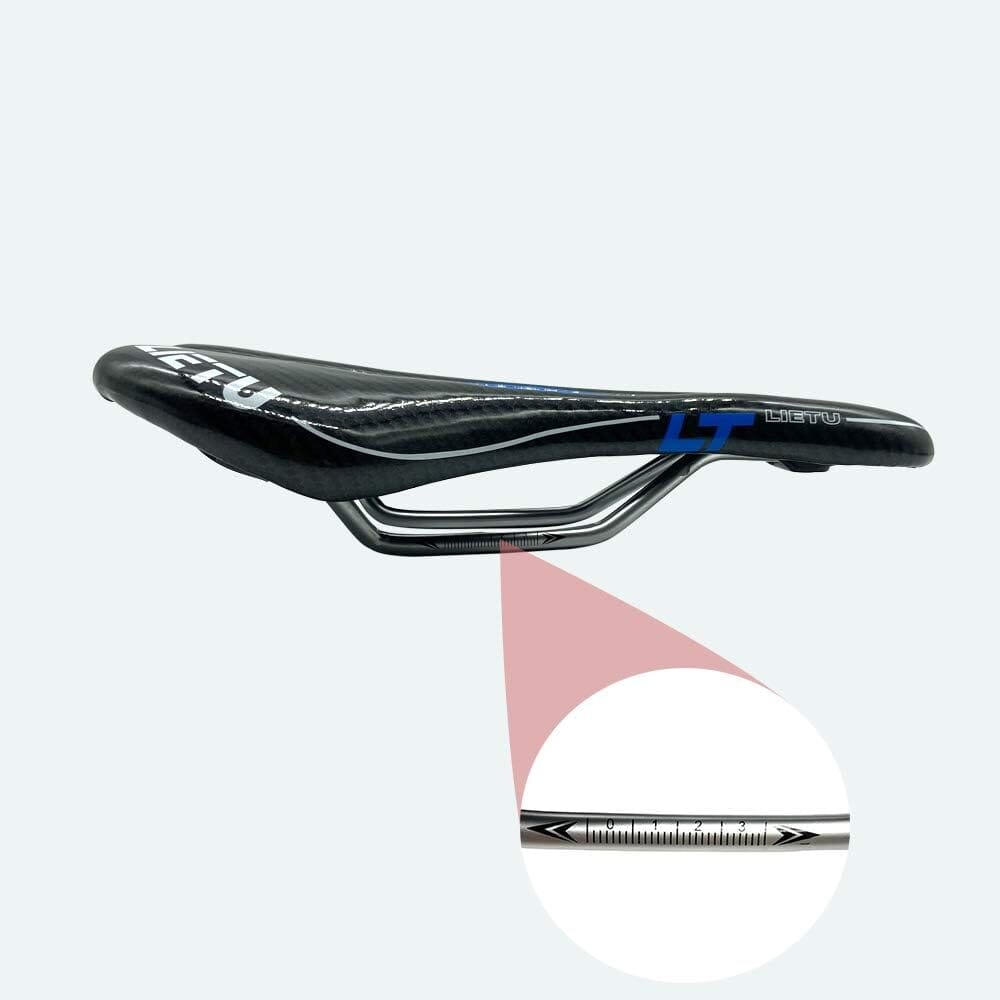 Selle de Vélo - BicycleSaddle™ - Fibre de carbone Bleu