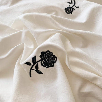 Linge de Lit - RoseDream™ Blanc & Noir