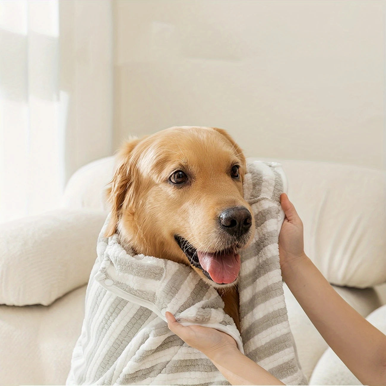 Peignoir pour Chien - FurWrap™ - Gris