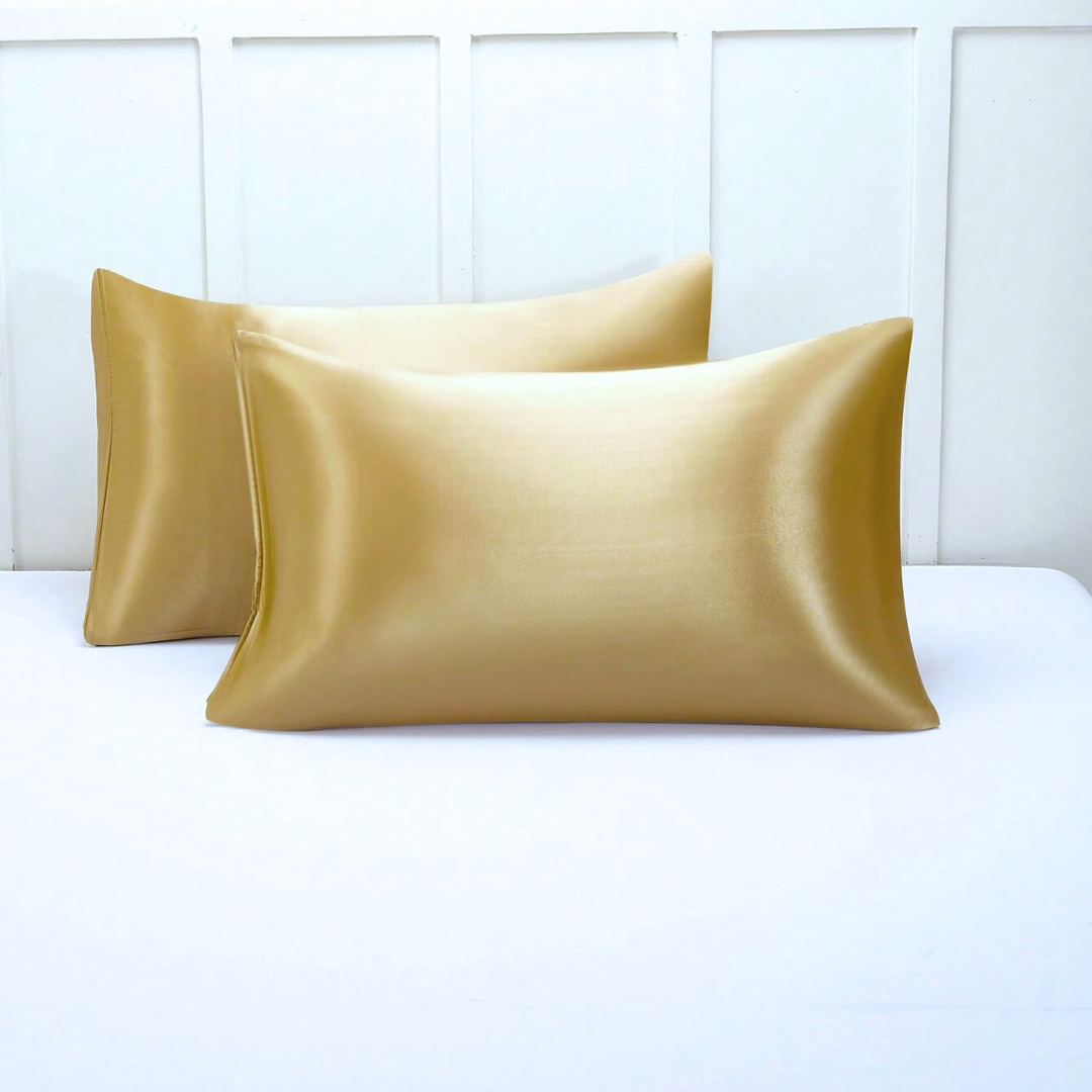 Taie d'Oreiller en Satin - SatinDreamPillow™ - Doré