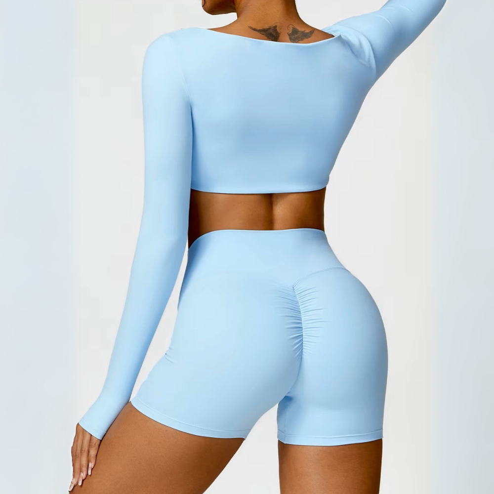 Ensemble de Sport Femme - AeroSet™ - Short Bleu Ciel