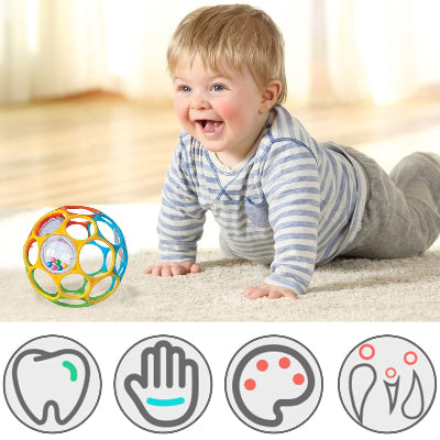 BALLE SENSORIELLE BEBE - GraspBall™ - Multicolore