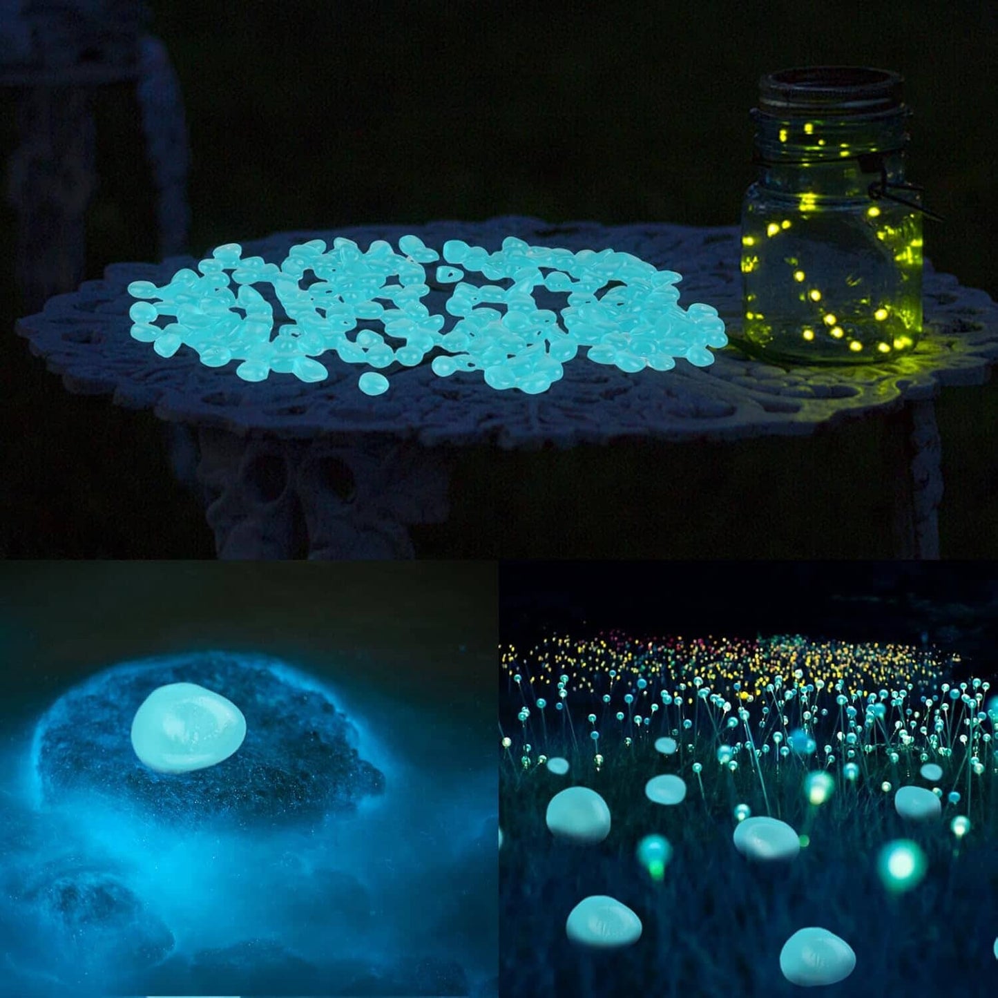 Décoration Jardin - GlowStones™ - Bleu