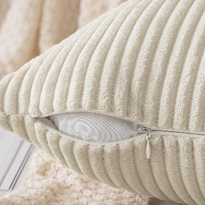 Housse de Coussin - SoftStripe™ - Crème