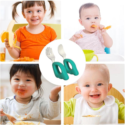 CUILLERE BEBE - LittleUtensils™ - Vert
