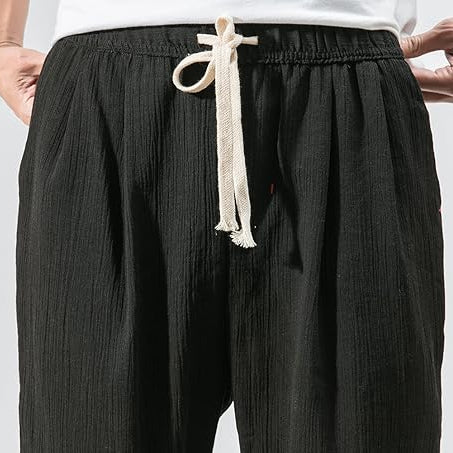 Pantalon en Lin Homme - ModestFlow™ - Noir