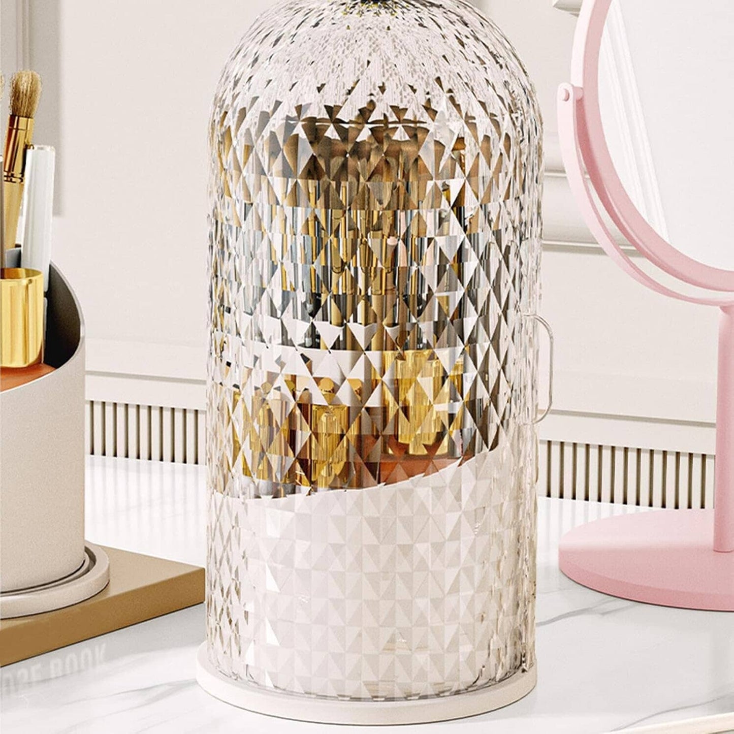 Organisateur Maquillage - MakeupBrushHolder™ - Diamant Blanc