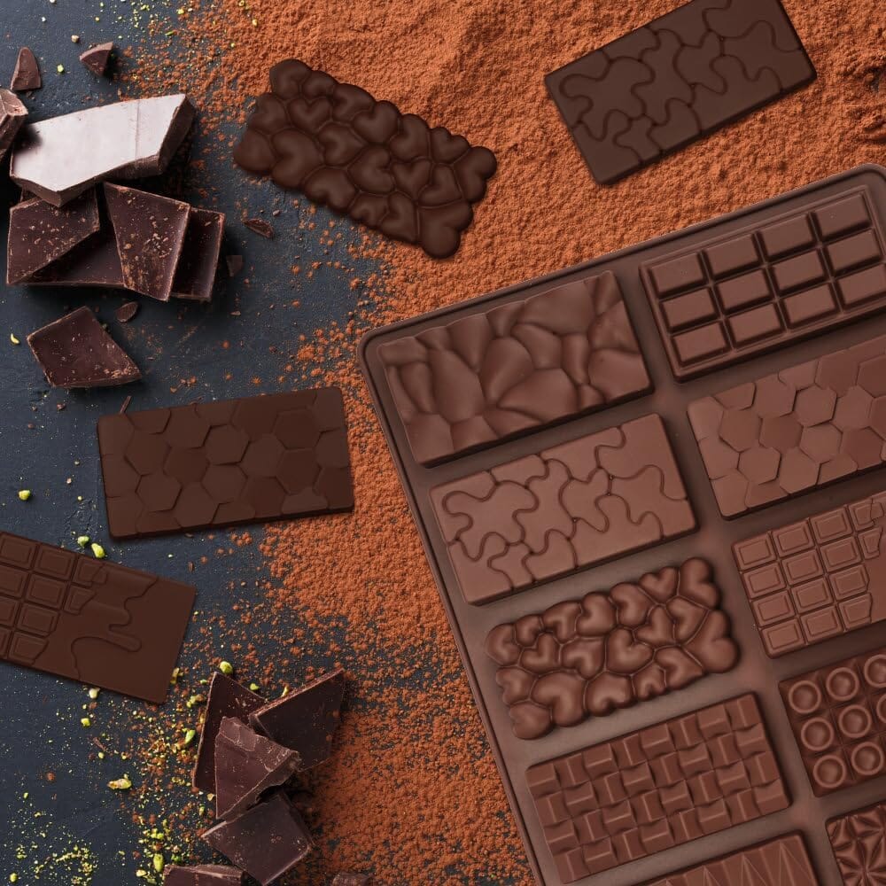 Moule Pour Tablette Chocolat - SiliconeChocolateBarMold™ - Marron Multiforme