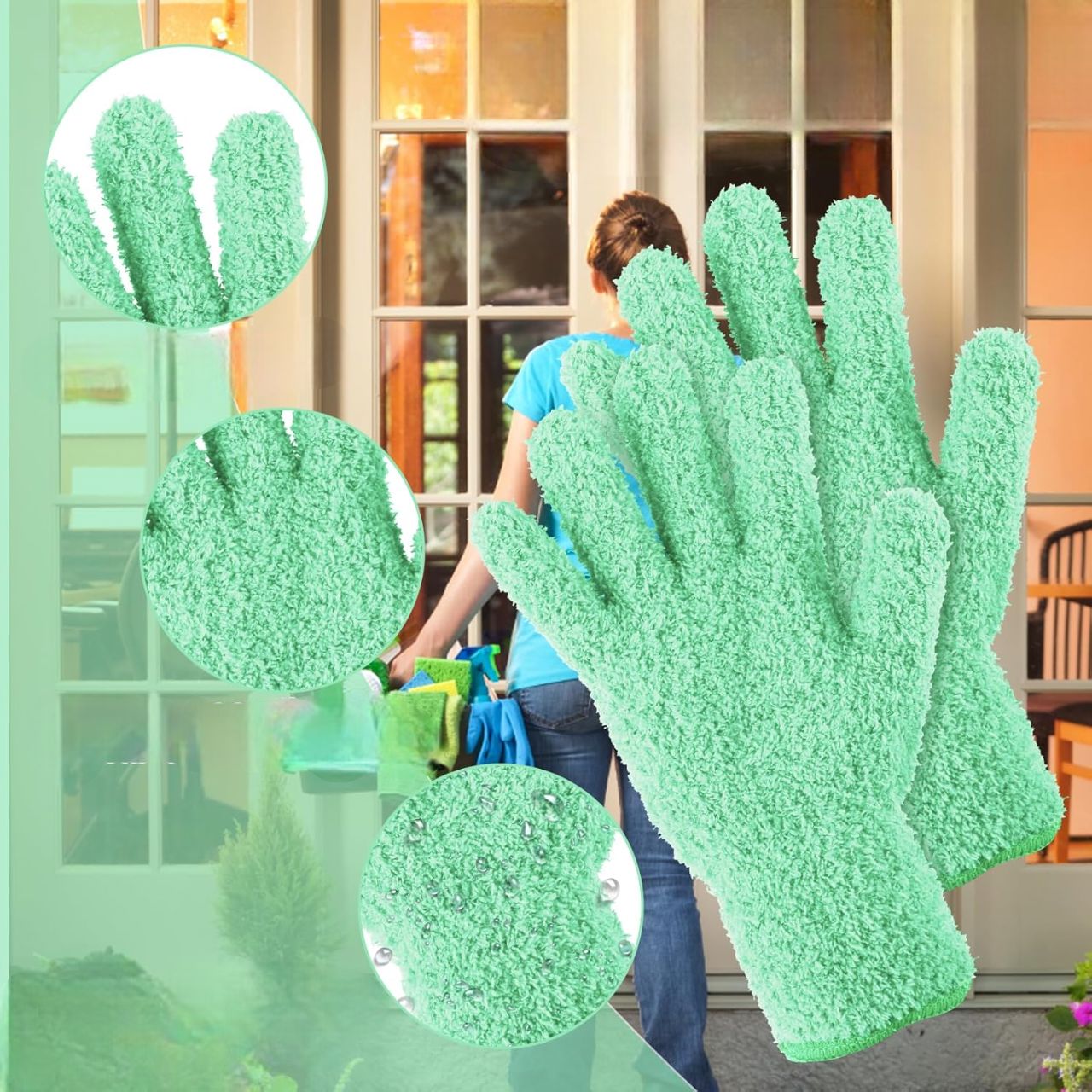 MicroCleanGlove™ - Vert Eau