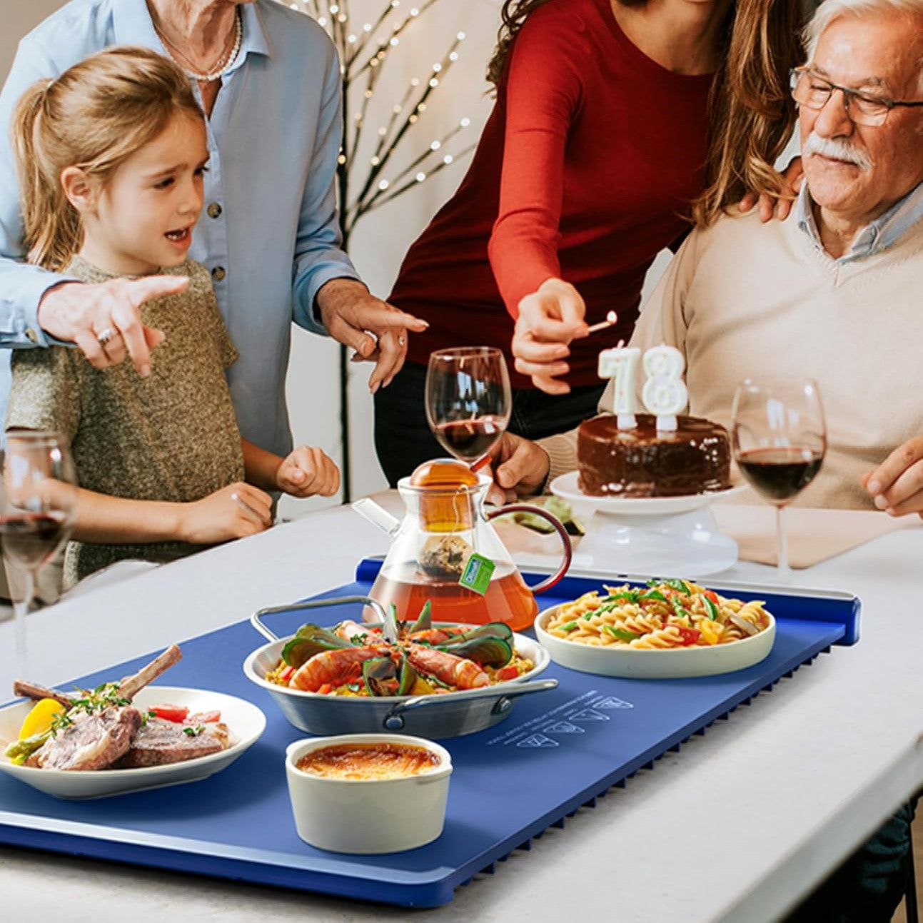 Plaque Chauffante Électrique - HeatTray™ - Bleu