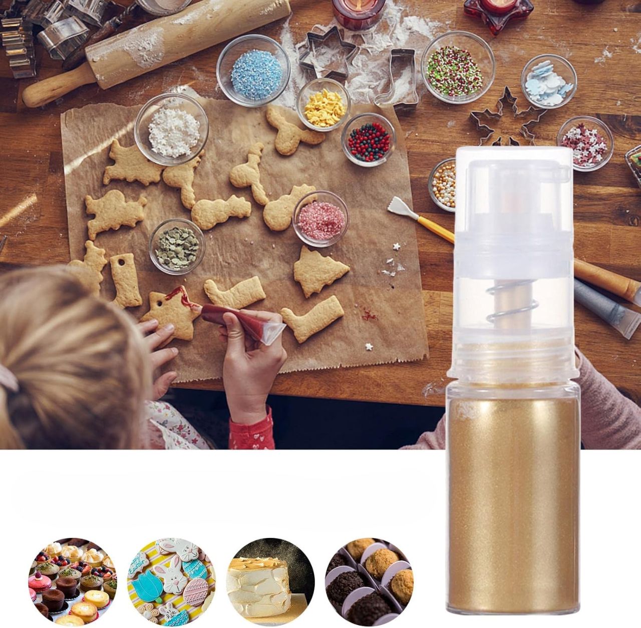 Paillettes alimentaires - ÉclatGourmet™ - Or