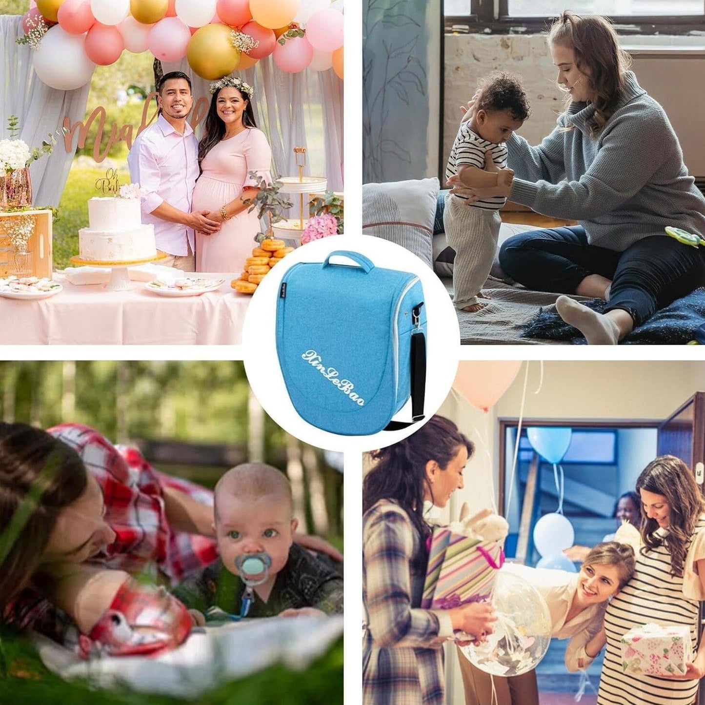 Lit Bebe Pliable - CozyNest™ - Bleu