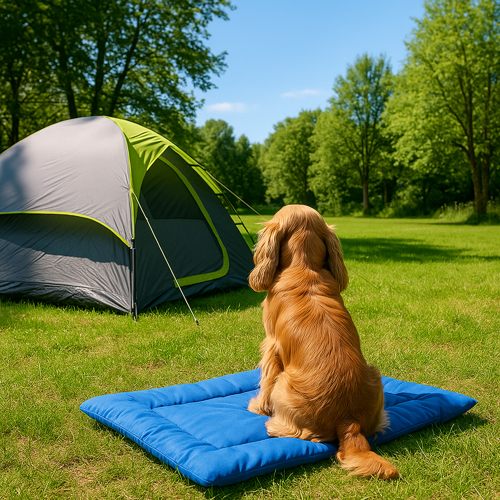 Matelas Chien - CampComfyNest™ - Bleu