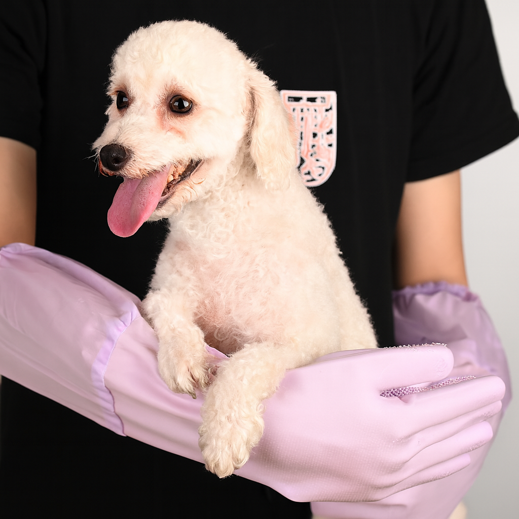 Gant de Toilettage - GroomGlove™ - Rose