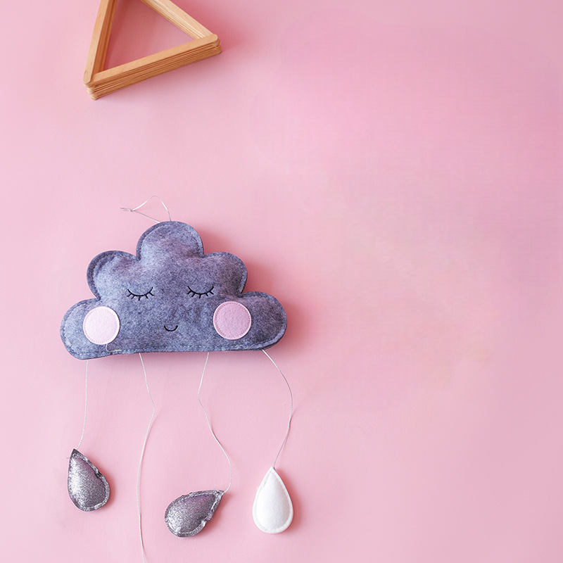 DECORATION CHAMBRE BEBE - CloudDrops™ - Gris