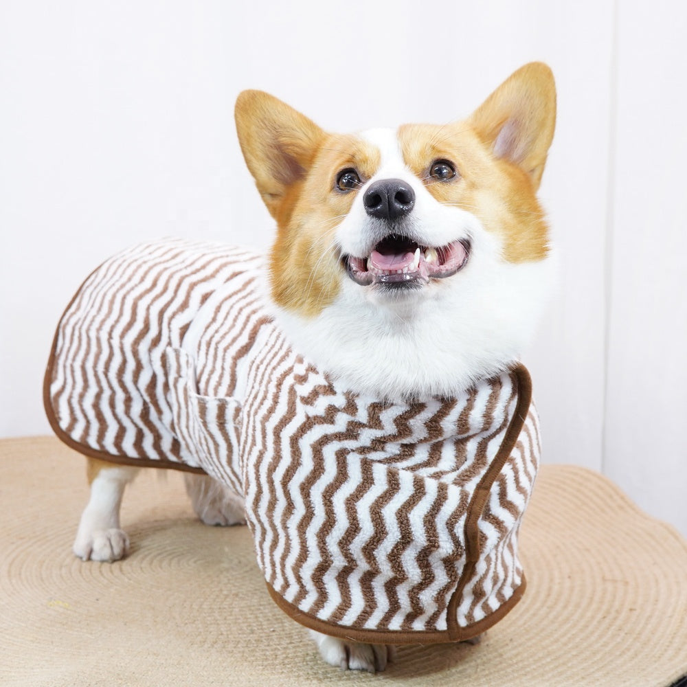 Peignoir pour Chien - PawDryRobe™ - Marron