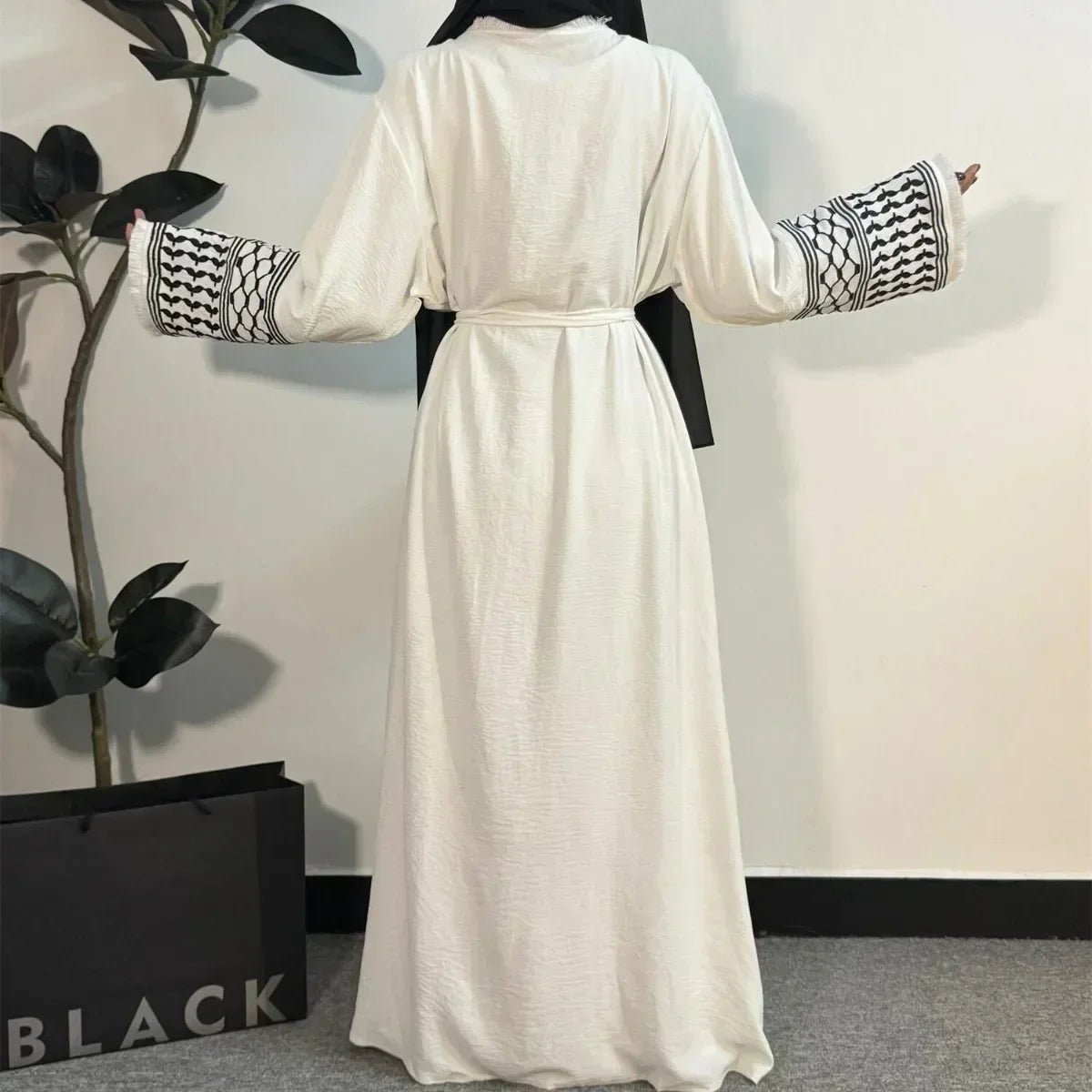 Abaya Femme - OpenFrontAbaya™ - Blanc