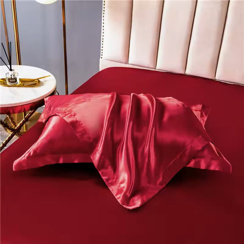 Taie d'Oreiller en Soie - PureSilkDream™ - Rouge