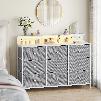 Meuble de Rangement - LumiTiroir™ - Gris