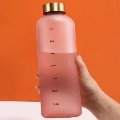Gourde de sport - BottleTimeMarker™ - Rose