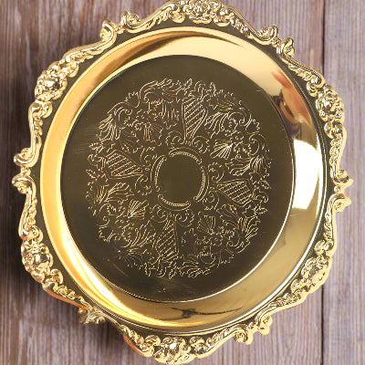 Plateau Decoratif - EleganceDish™ - Doré