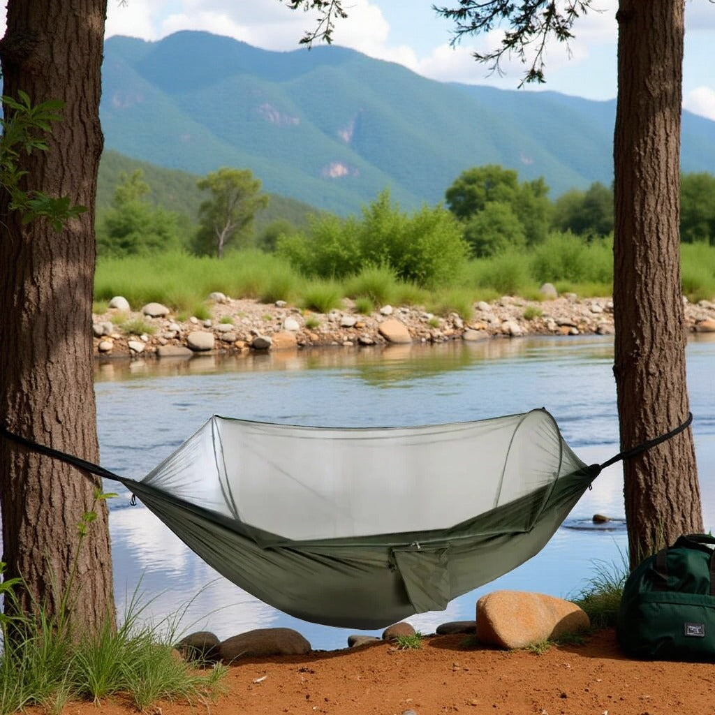 Hamac Camping - NetGuardHammock™ - Vert