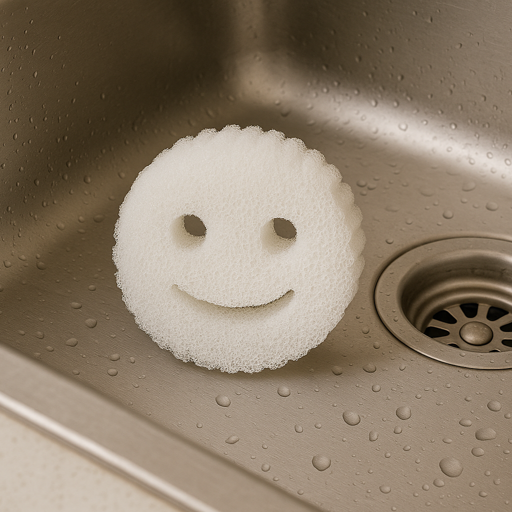 Eponge Smiley - SpongeJoy™ - Blanc