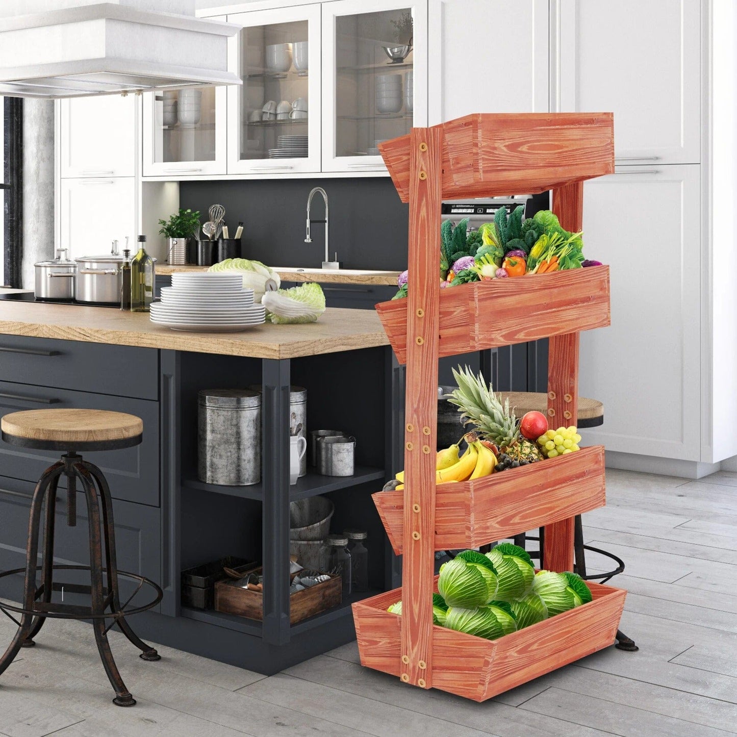 Jardinière surélevée - VerticalRaisedPlanter™ - Marron Rougeâtre