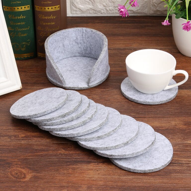 Dessous de Verre - RoundFeltCoaster™ - Gris Clair