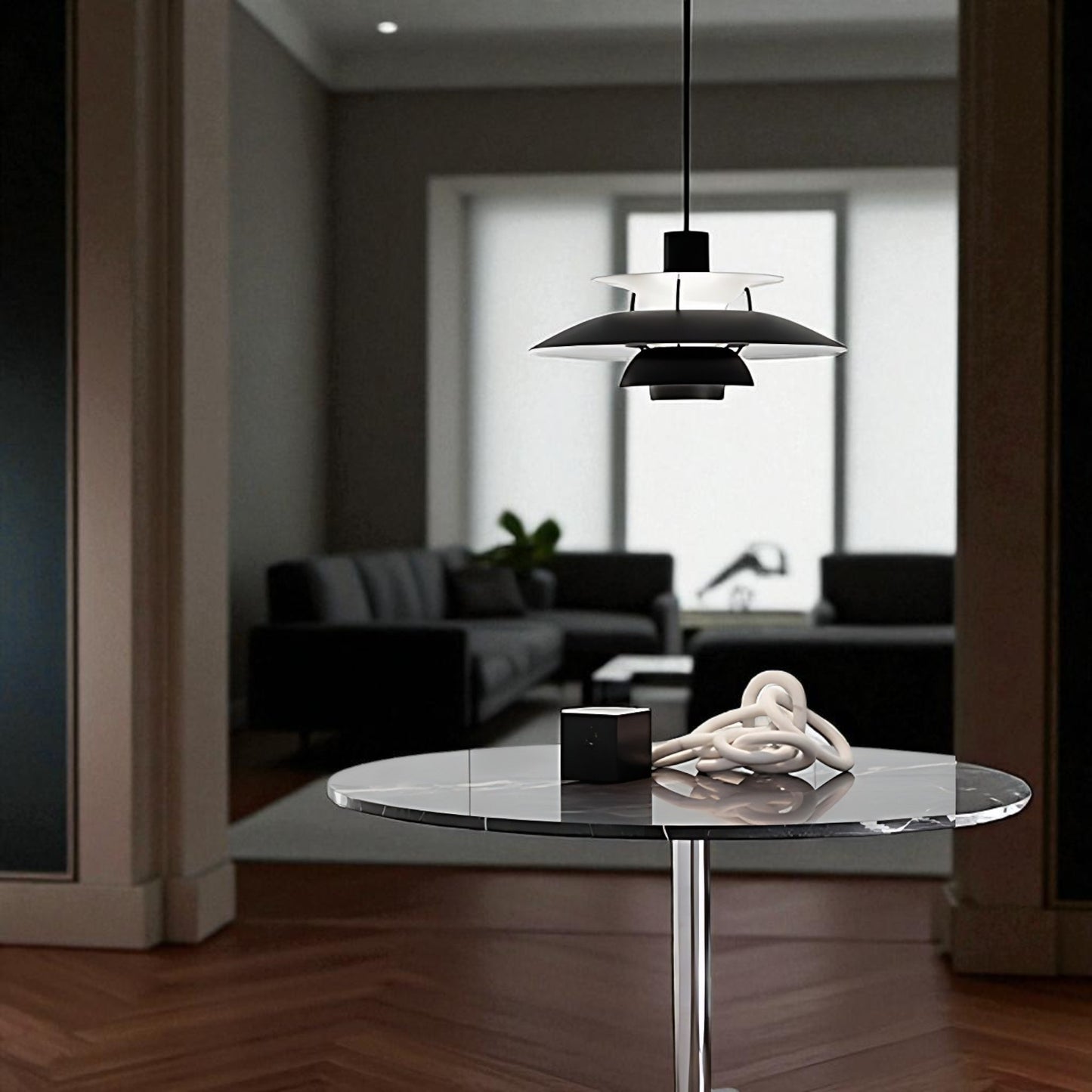 Lustre Plafond - UmbrellaLED™ - Noir