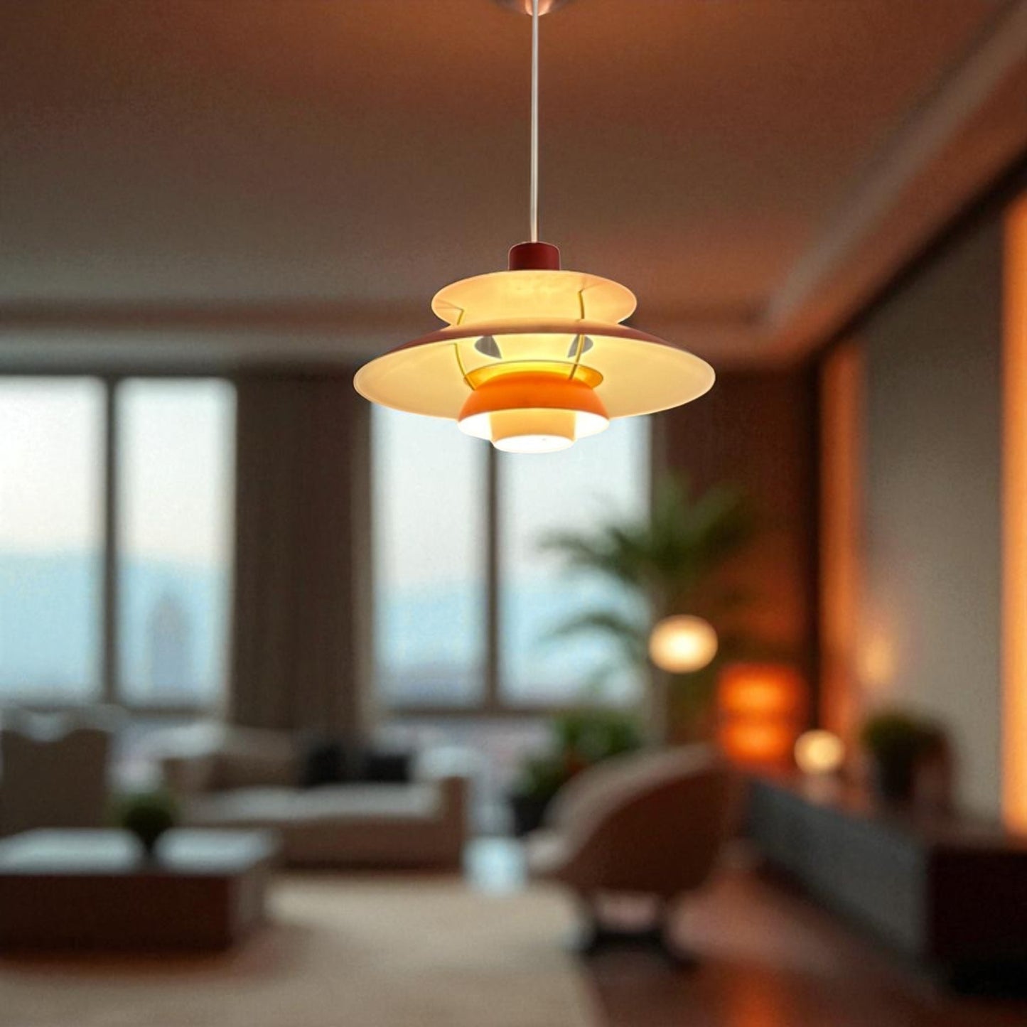 Lustre Plafond - UmbrellaLED™ - Orange